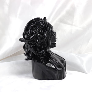 Obsidian Medusa Carving