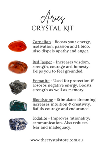 Aries Zodiac Crystal Bundle