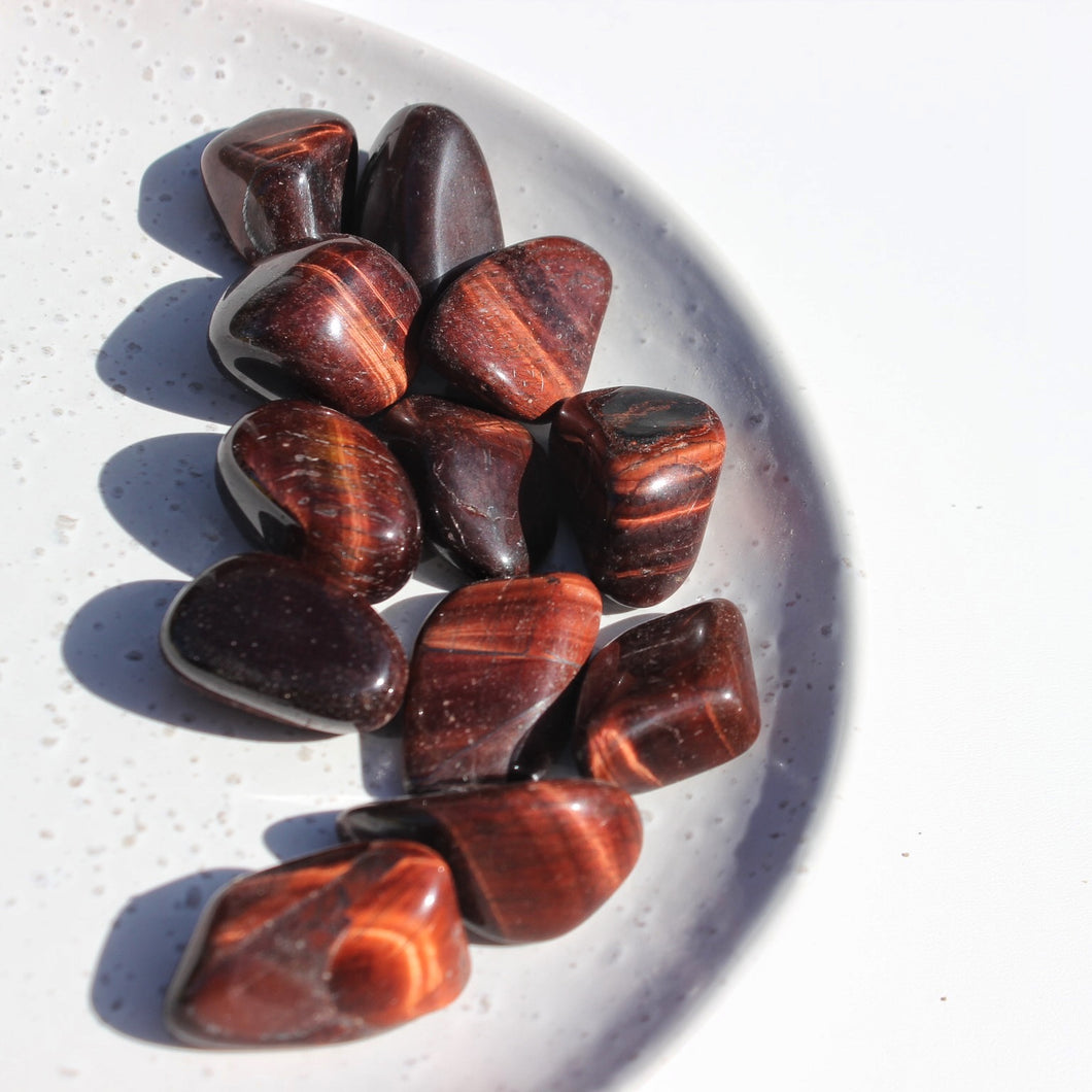 Red Tigers Eye Tumble Stone