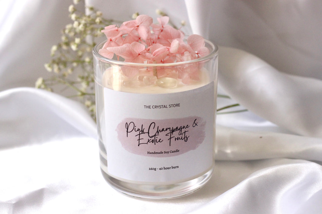 Crystal Candle - Pink Champagne & Exotic Fruits