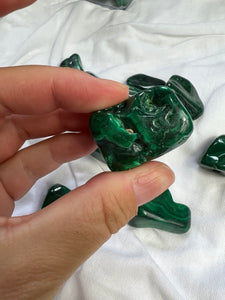 Malachite Semi Polished Tumble Stone