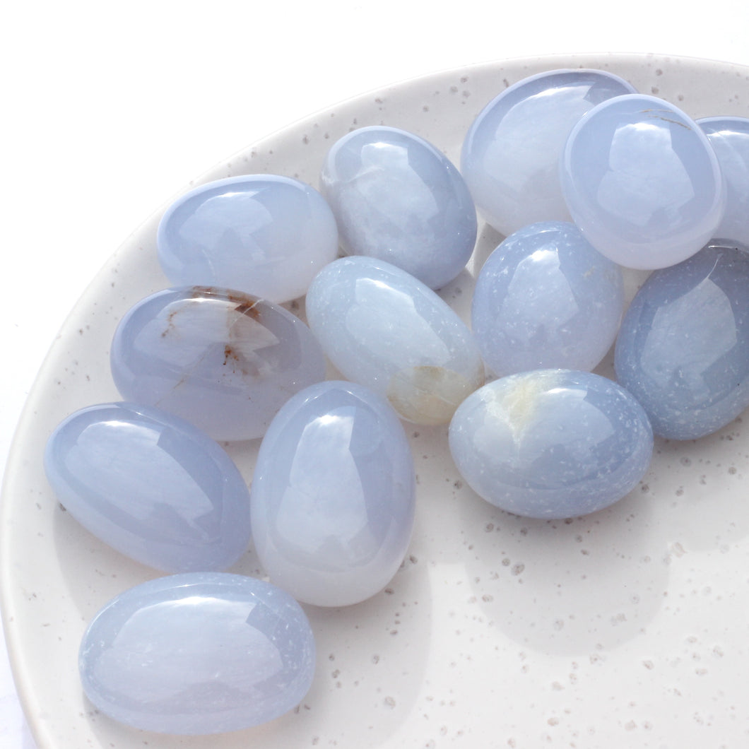 Blue Chalcedony Tumble Stone