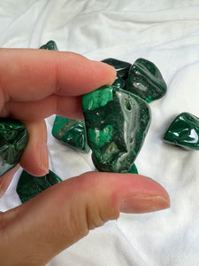 Malachite Semi Polished Tumble Stone