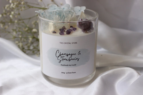 Crystal Candle - Champagne & Strawberries