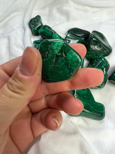 Malachite Semi Polished Tumble Stone