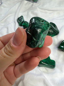 Malachite Semi Polished Tumble Stone