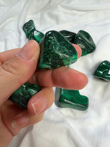 Malachite Semi Polished Tumble Stone